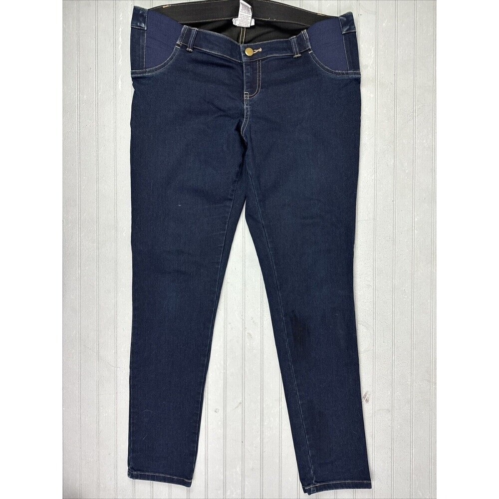Liz Lange Maternity Size M (8-10) Womens Jeans Low Rise Stretch Dark Wash